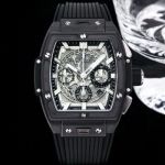 Hublot Rubber Strap Replica Replacement SPIRIT OF BIG BANG Black steel case Diameter 42mm watch